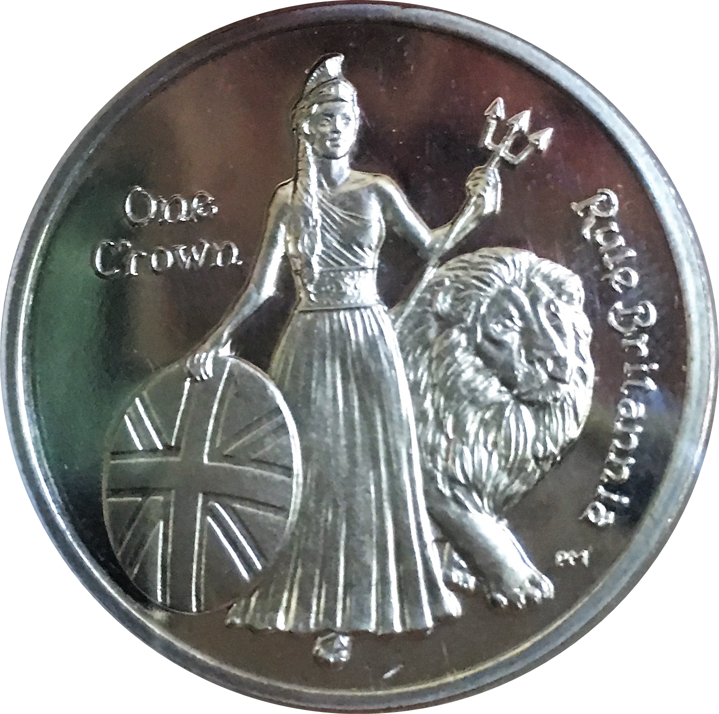 Ascension Island 1 Crown - Elizabeth II 275th Anniversary Composition Rule Britannia