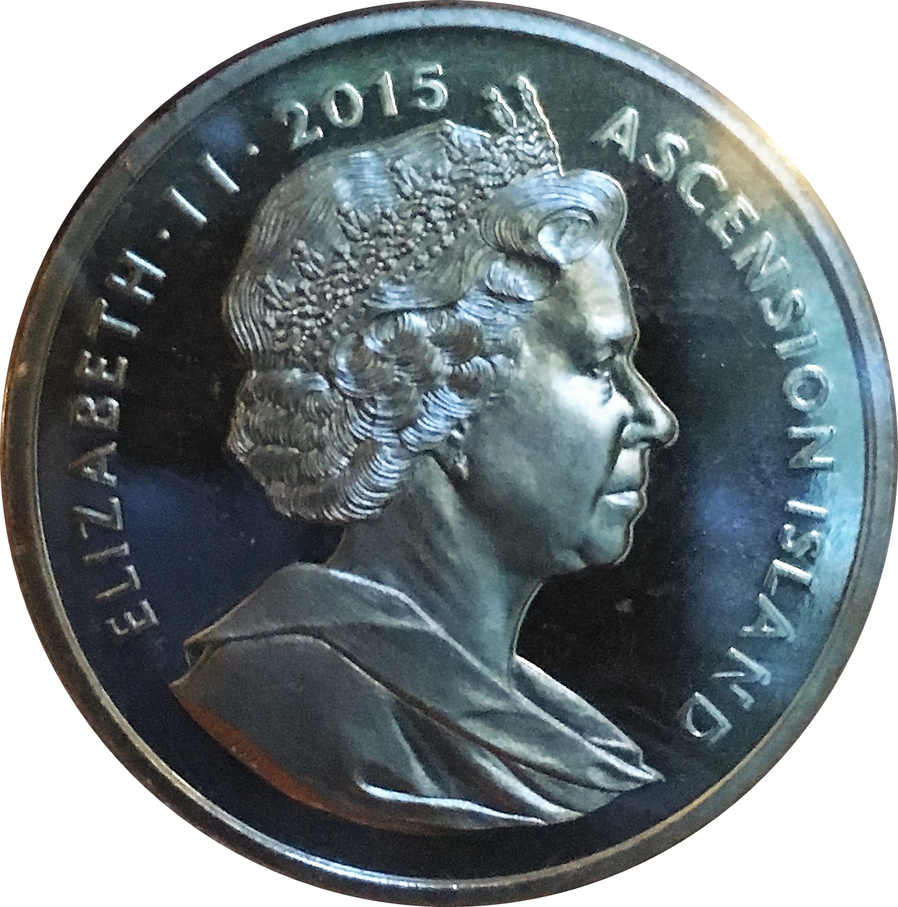 Ascension Island 1 Crown - Elizabeth II Princess Charlotte of Cambridge obverse