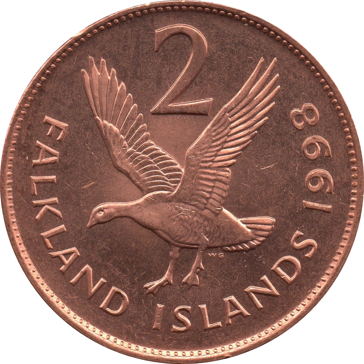 Falkland Islands 2 Pence - Elizabeth II 2nd portrait