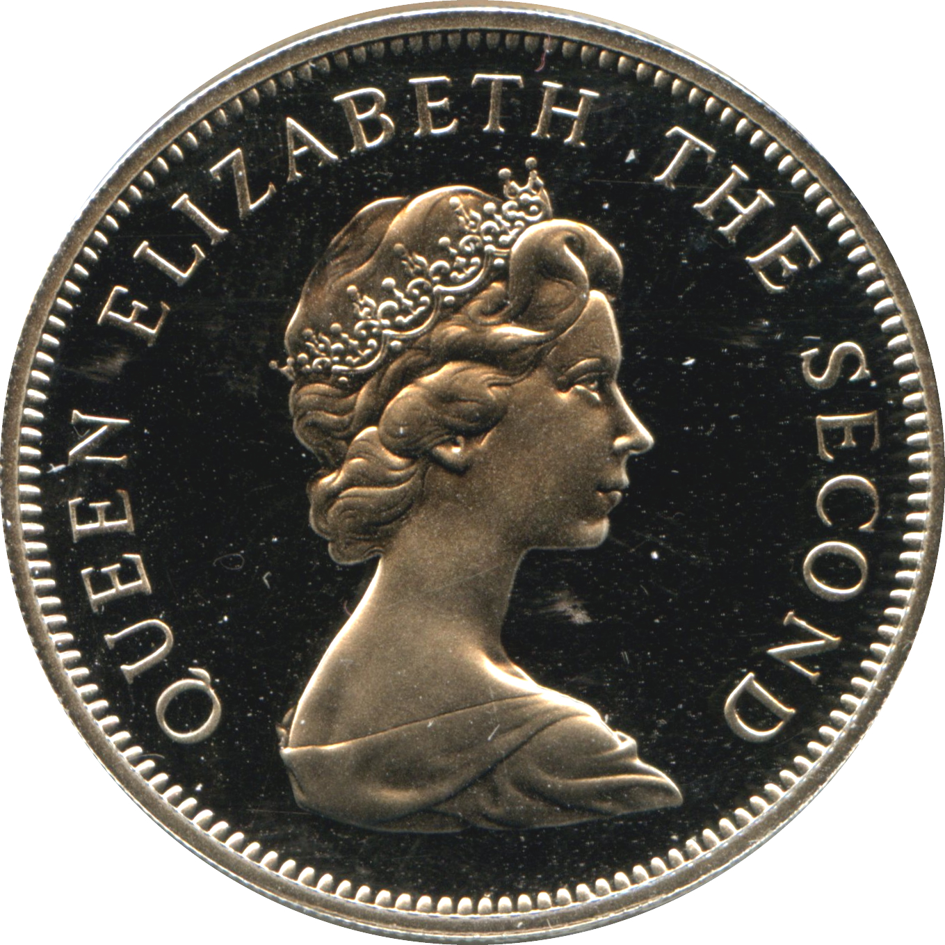Falkland Islands 10 Pence - Elizabeth II 2nd portrait; large type obverse