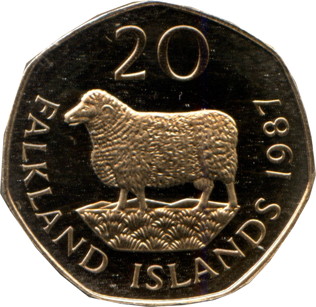 Falkland Islands 20 Pence - Elizabeth II 2nd portrait
