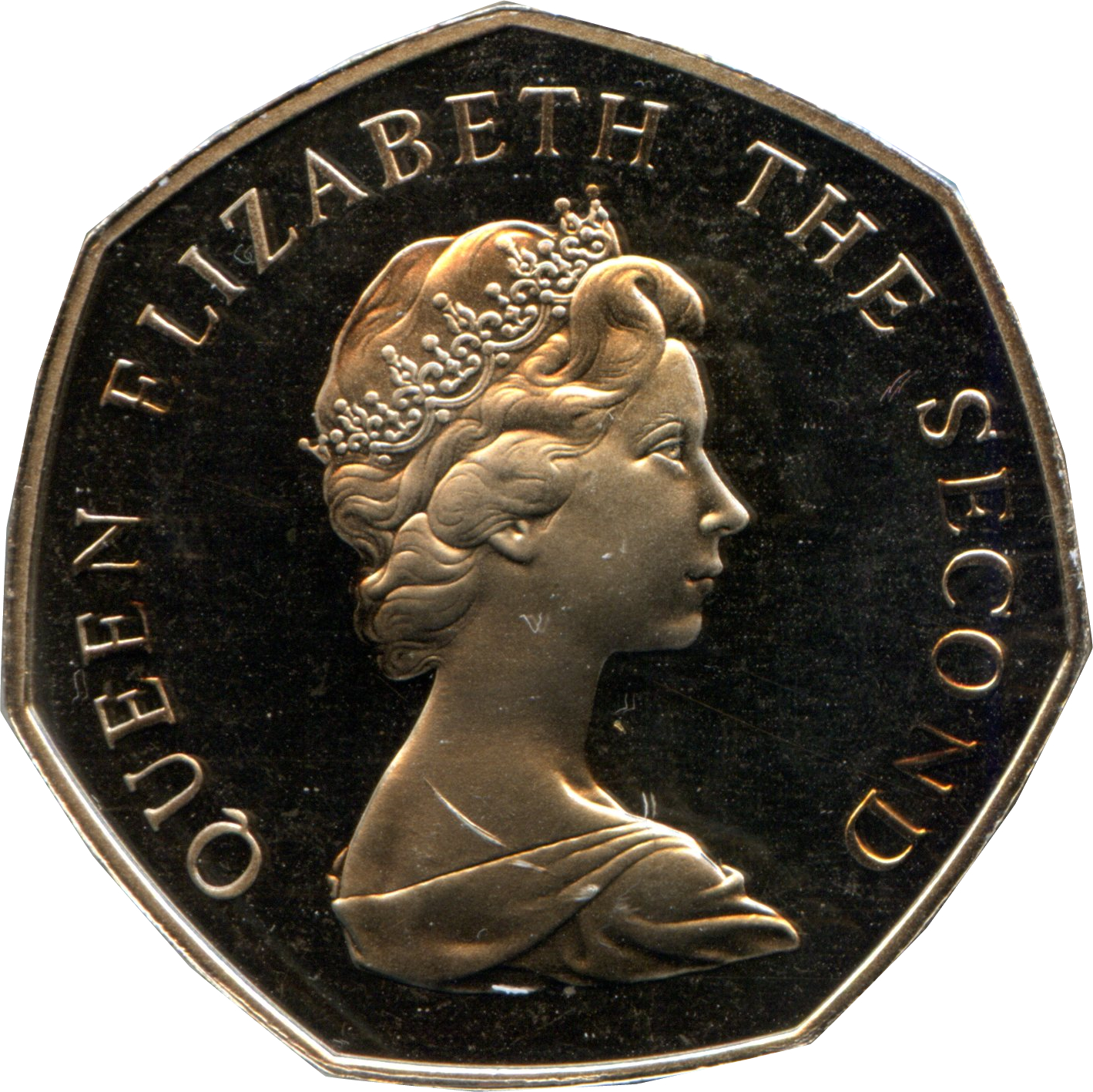 Falkland Islands 50 Pence - Elizabeth II 2nd portrait; large type obverse