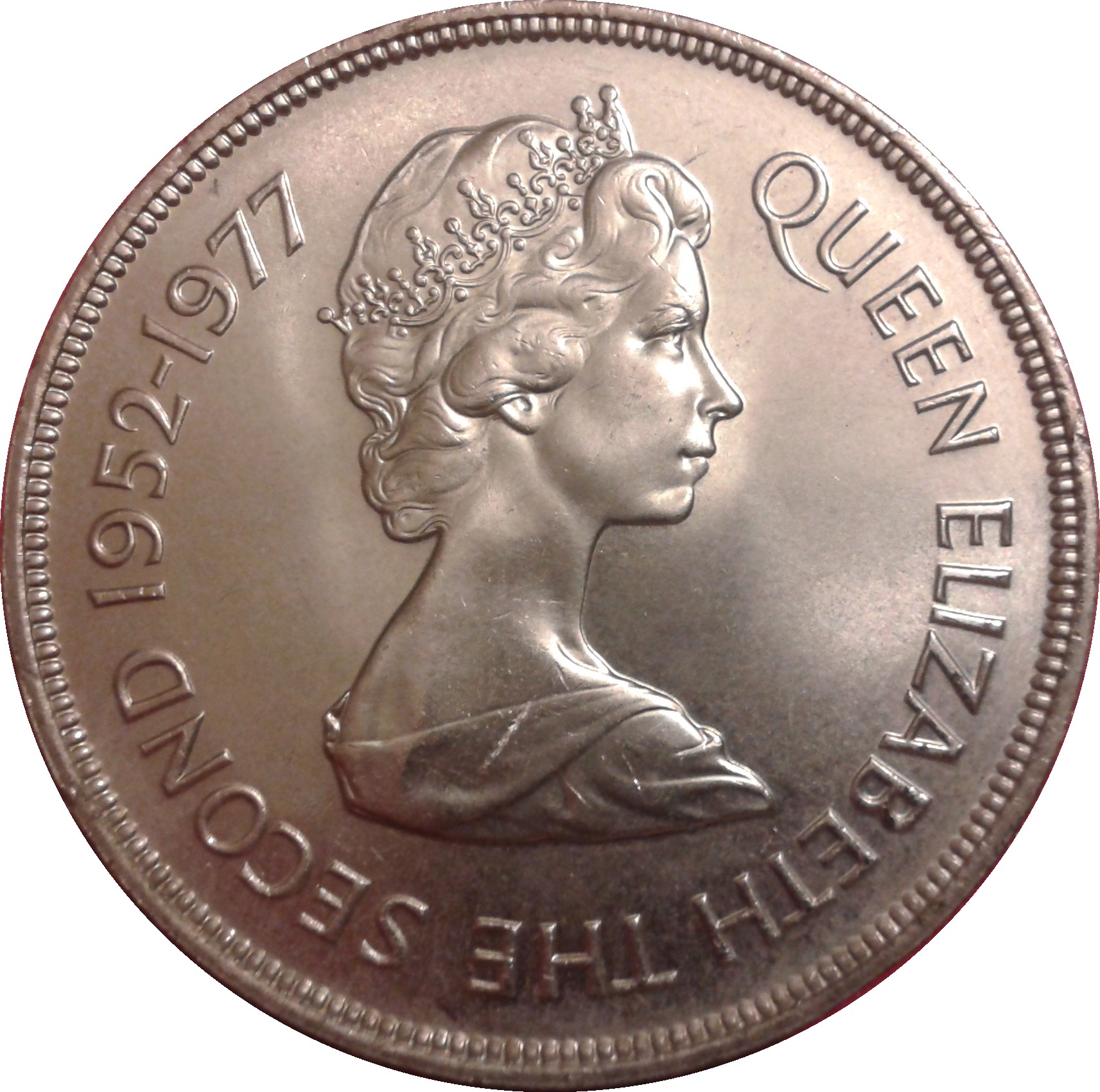 Falkland Islands 50 Pence - Elizabeth II Silver Jubilee obverse