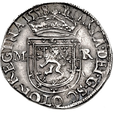 Scotland 1 Testoon - Mary I 1st Period, Type IIIb obverse