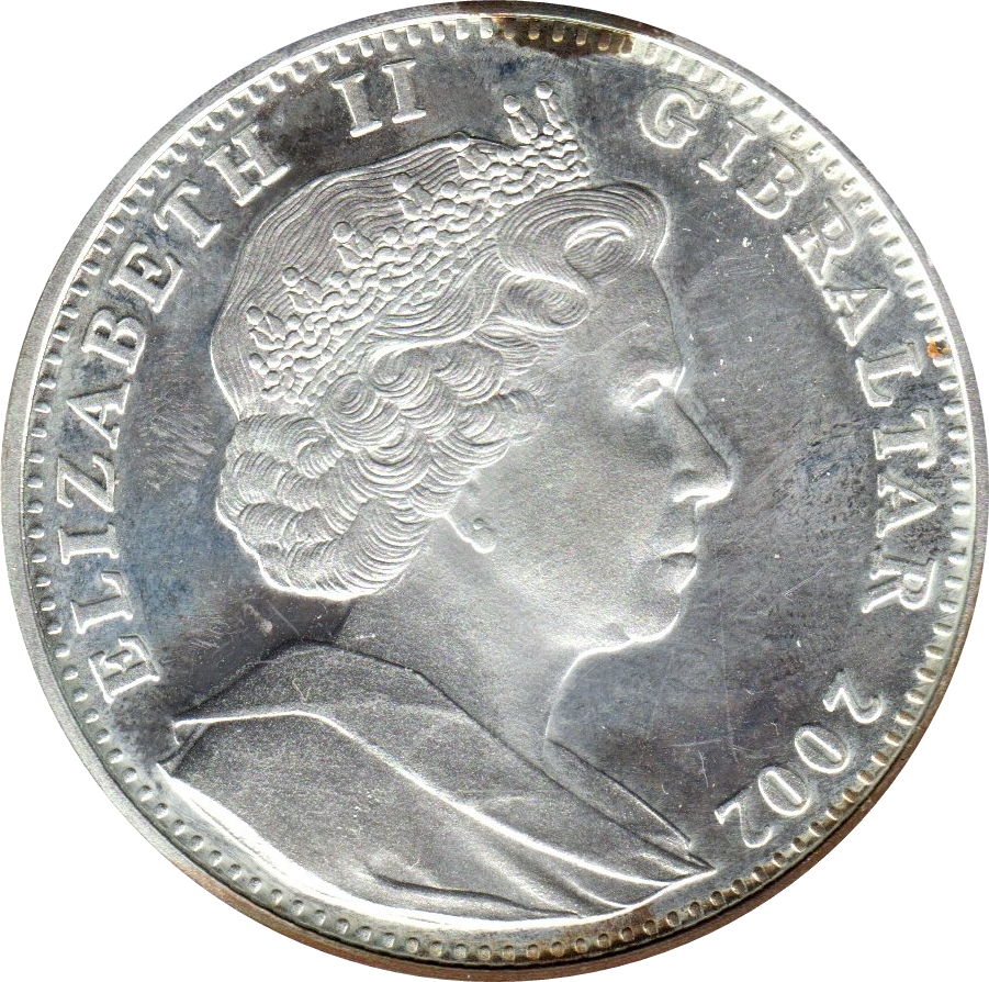 Gibraltar 1 Crown - Elizabeth II Peter Pan; Silver Proof obverse