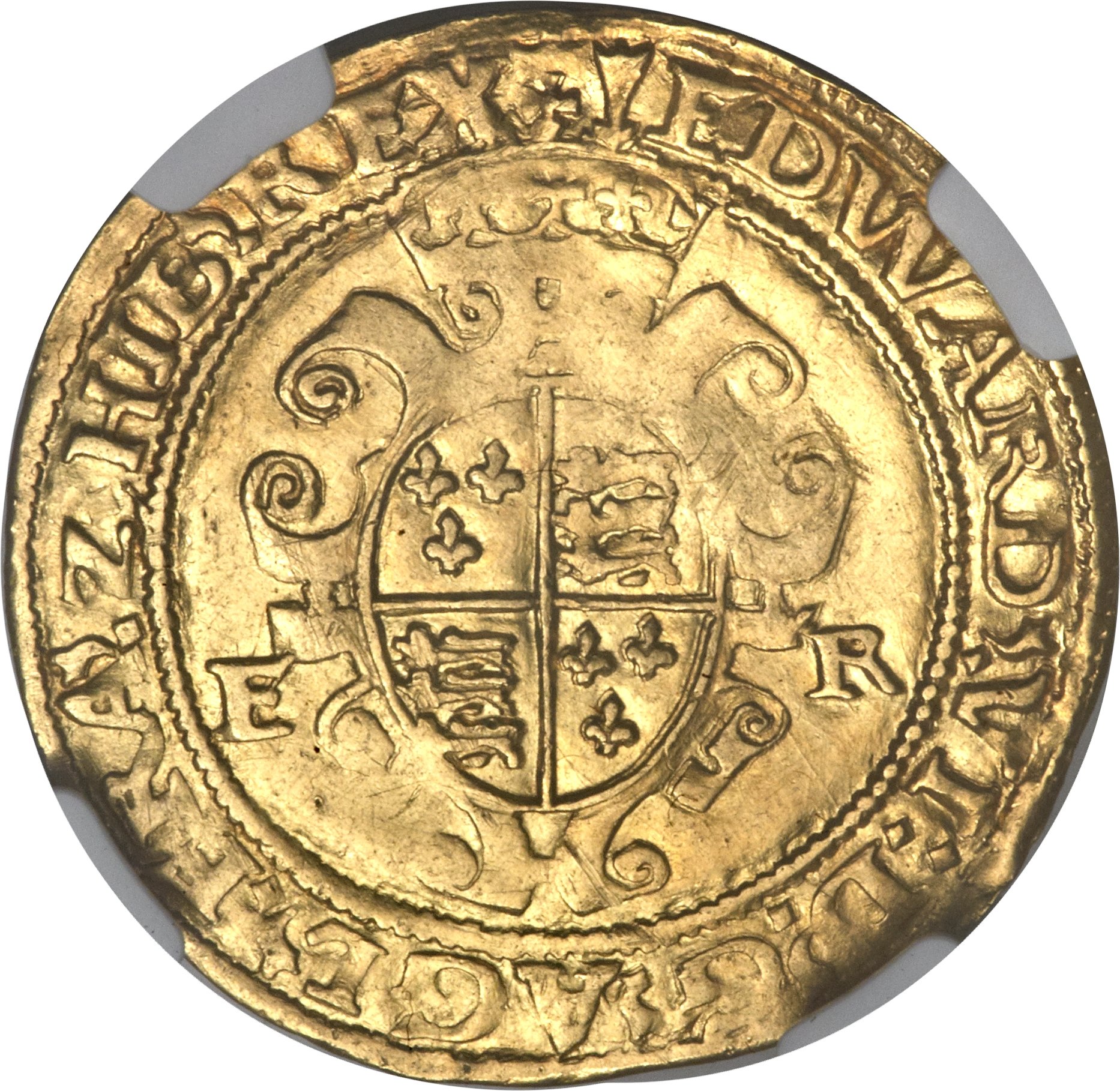 ½ Sovereign - Edward VI 2nd period; uncrowned bust