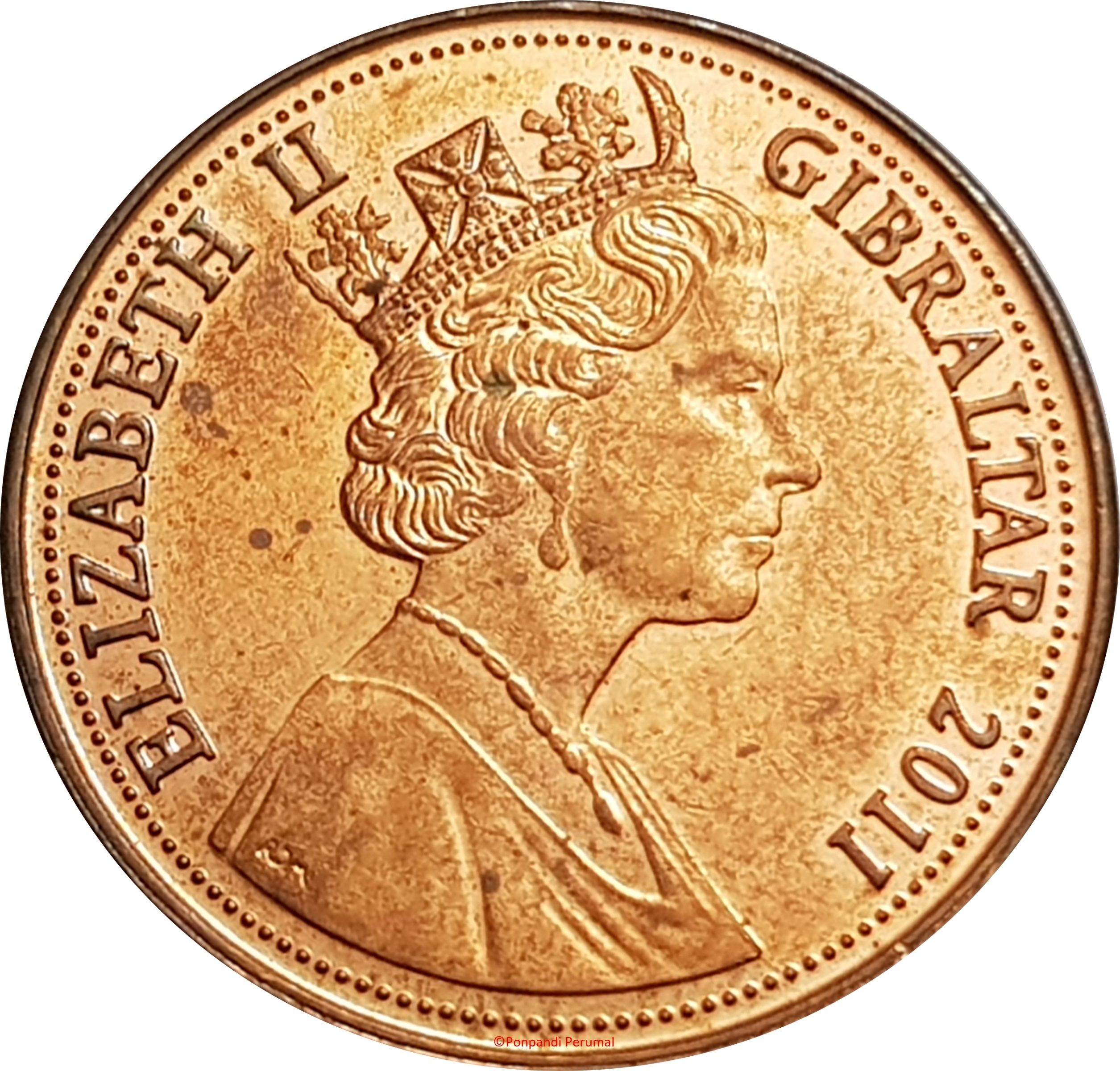 Gibraltar 2 Pence - Elizabeth II Operation Torch obverse