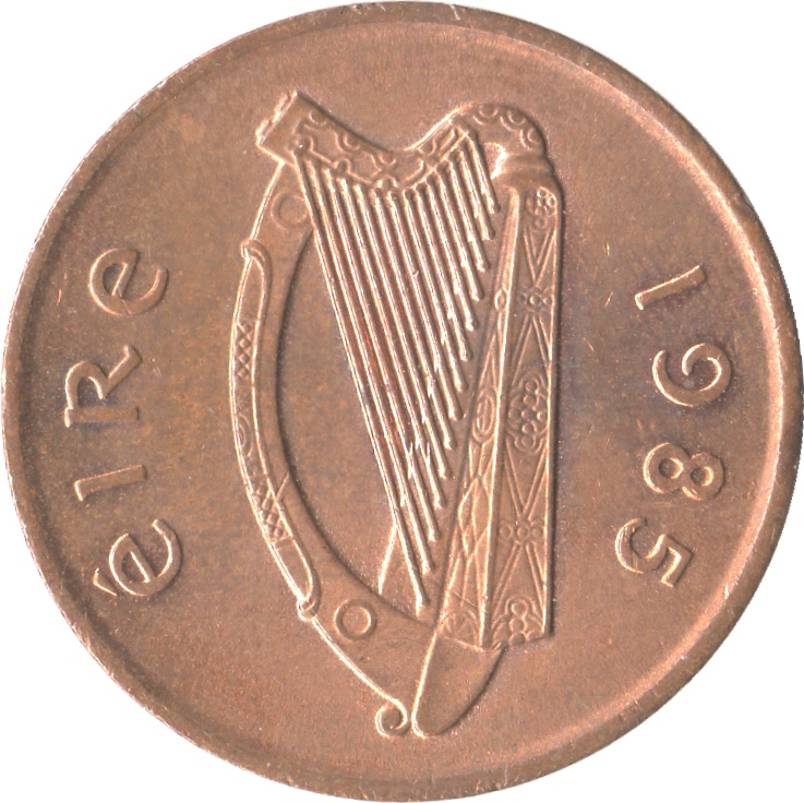 Ireland 2 Pence non-magnetic obverse
