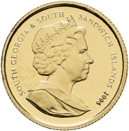 South Georgia and the South Sandwich Islands 4 Pounds - Elizabeth II Henrik Ibsen obverse