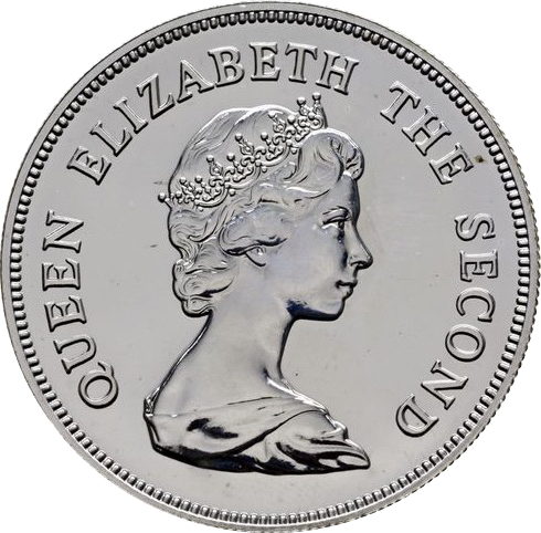 Falkland Islands 5 Pounds - Elizabeth II Conservation; Silver Issue obverse