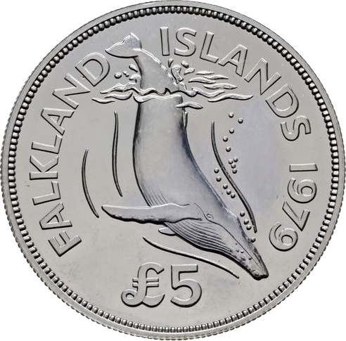 Falkland Islands 5 Pounds - Elizabeth II Conservation; Silver Issue