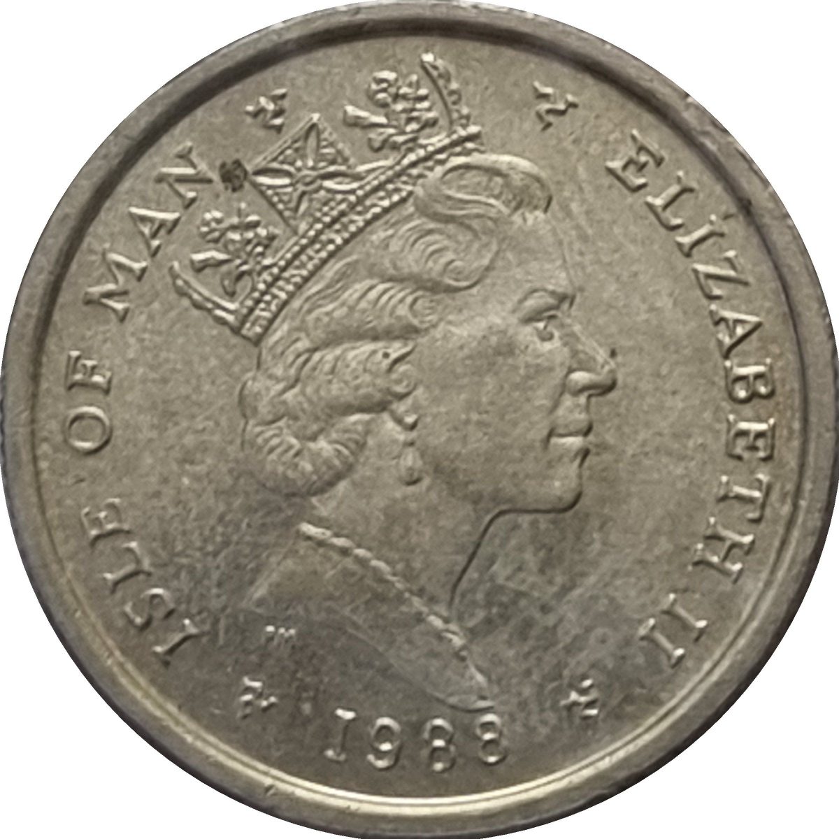 Isle of Man 1 Pound - Elizabeth II Cell Phone obverse