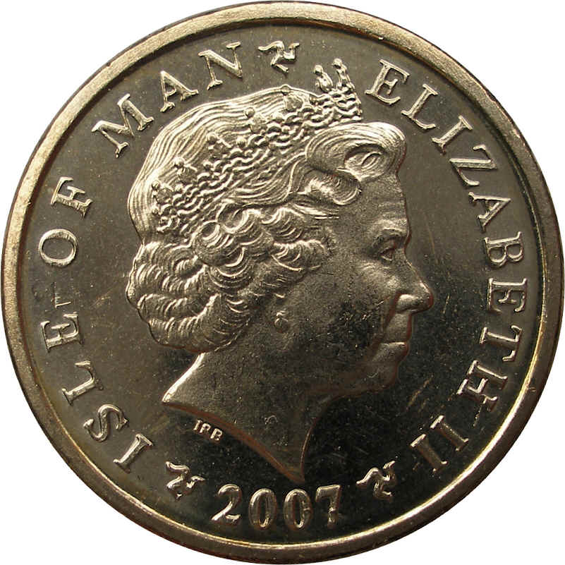 Isle of Man 1 Pound - Elizabeth II Tynwald Hill obverse