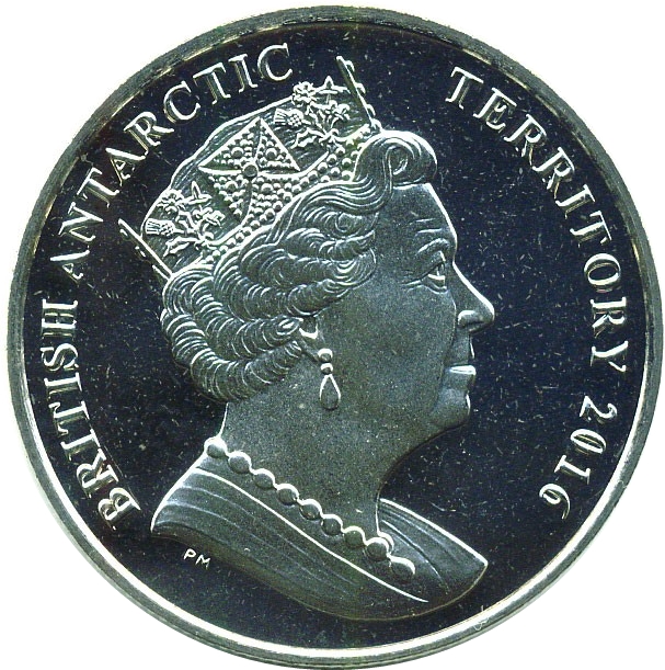 British Antarctic Territory 2 Pounds - Elizabeth II The Sperm whale obverse