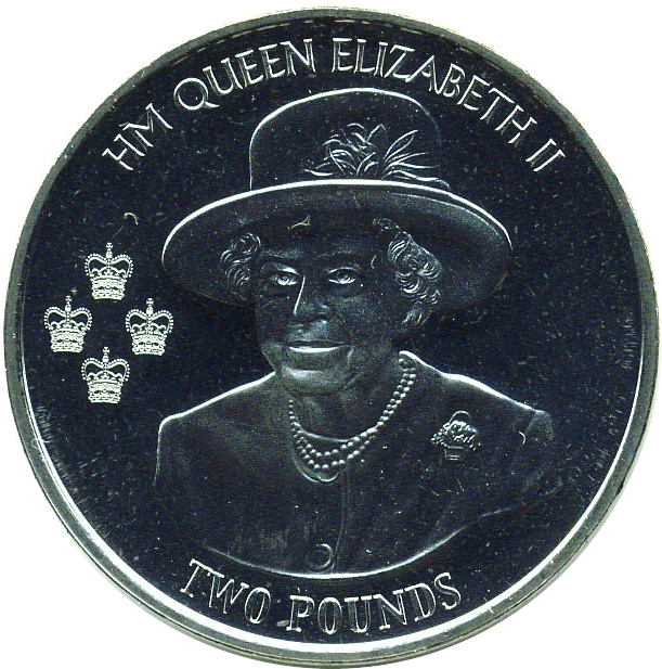British Antarctic Territory 2 Pounds - Elizabeth II 90th Birthday