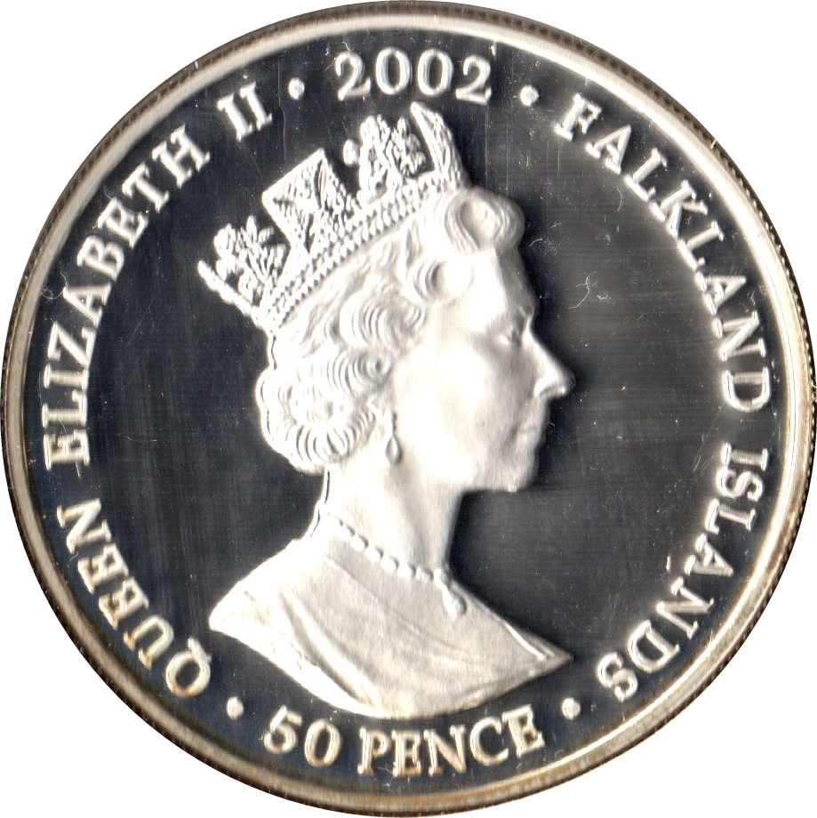 Falkland Islands 50 Pence - Elizabeth II Commonwealth Games obverse