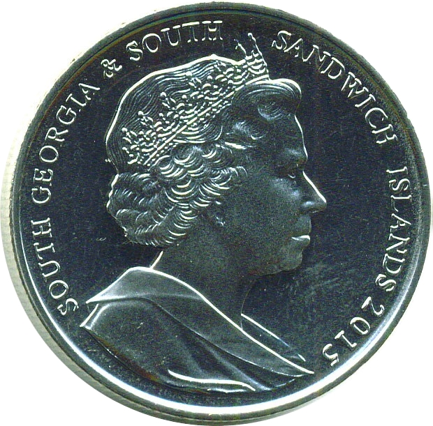 South Georgia and the South Sandwich Islands 2 Pounds - Elizabeth II Longest reigning Monarch obverse