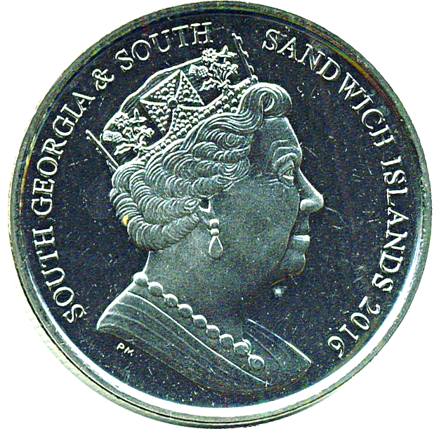 South Georgia and the South Sandwich Islands 2 Pounds - Elizabeth II The 90th anniversary of Queen Elizabeth II obverse