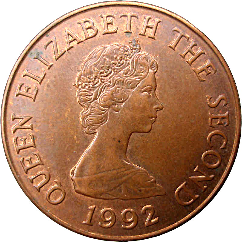 Jersey 2 Pence - Elizabeth II 2nd portrait, magnetic obverse
