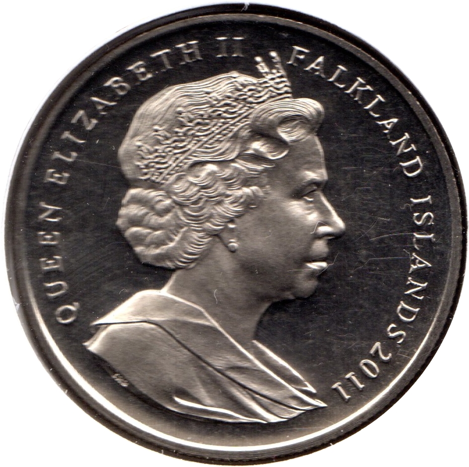 Falkland Islands 1 Crown - Elizabeth II Queen Elizabeth II and Prince Philip birthday obverse
