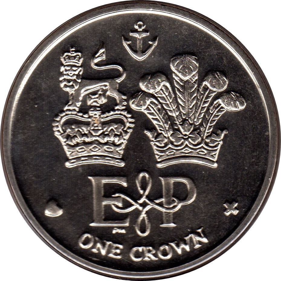 Falkland Islands 1 Crown - Elizabeth II Queen Elizabeth II and Prince Philip birthday