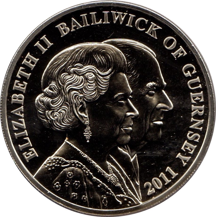 Guernsey 5 Pounds - Elizabeth II Queen Elizabeth II and Prince Philip birthdays obverse