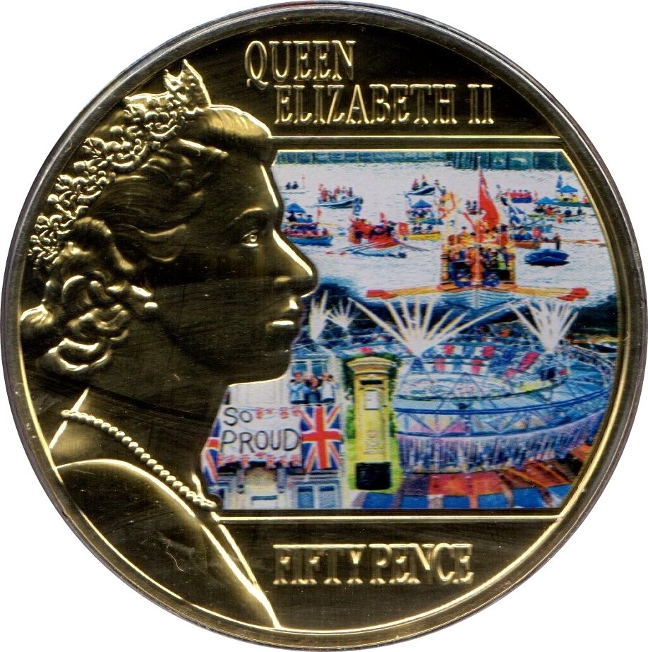 Jersey 50 Pence - Elizabeth II Diamond Jubilee