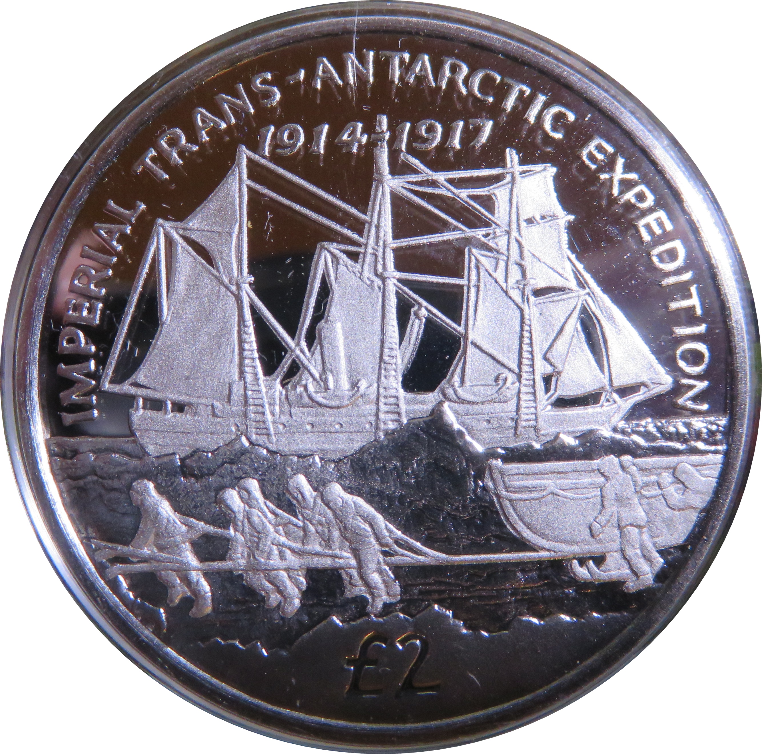 South Georgia and the South Sandwich Islands 2 Pounds - Elizabeth II Centenary of the Imperial Trans-Antarctic Expedition: The Endurance
