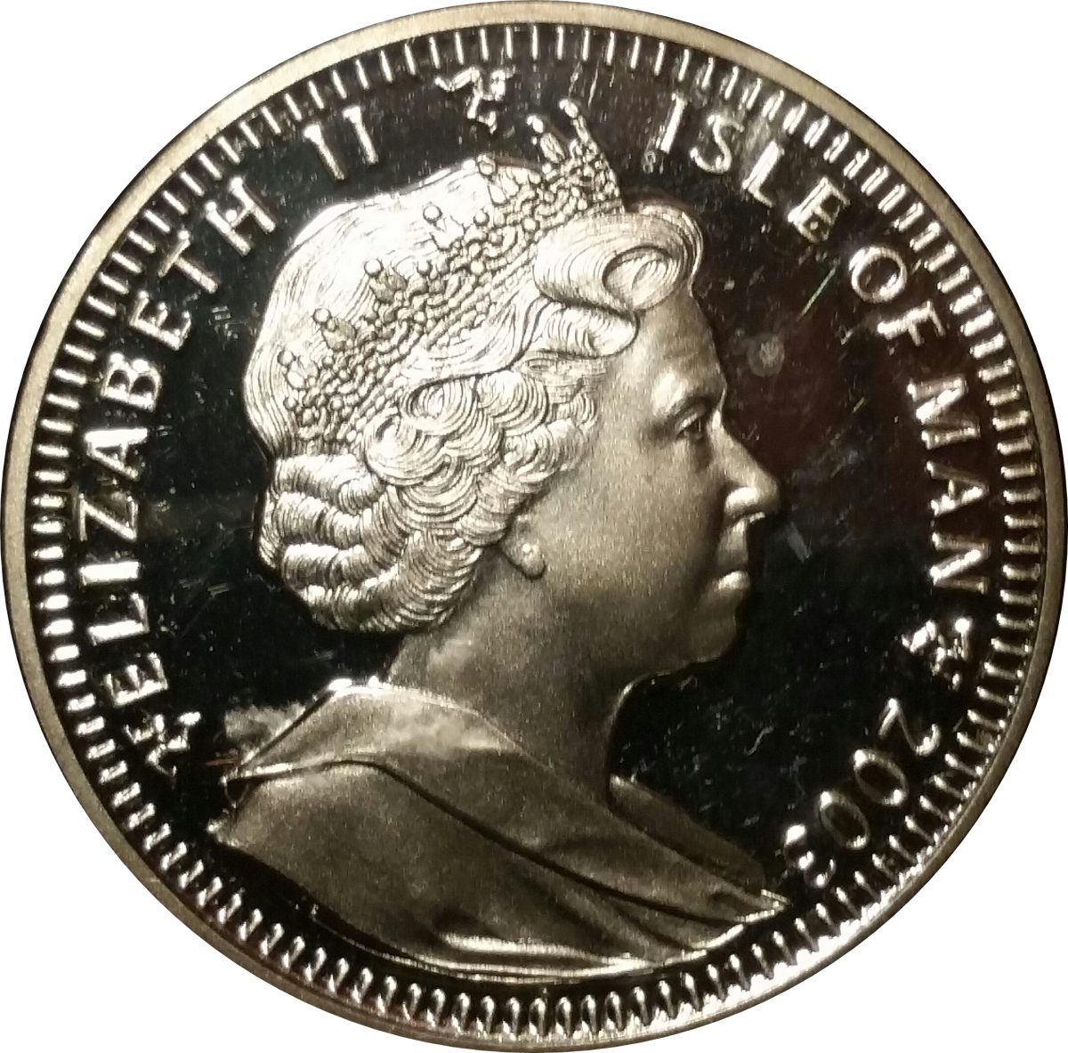 Isle of Man 1 Crown - Elizabeth II Gandalf obverse