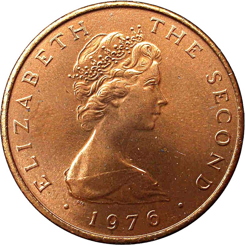 Isle of Man 2 Pence - Elizabeth II Shearwater obverse