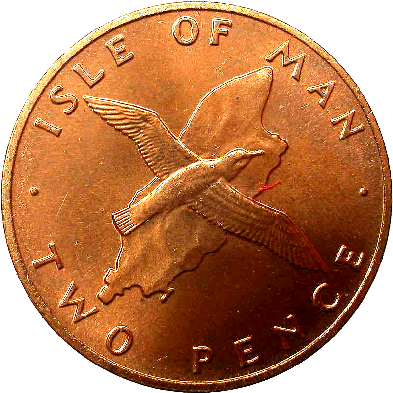 Isle of Man 2 Pence - Elizabeth II Shearwater