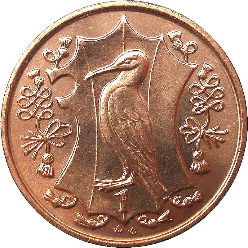 Isle of Man 1 Penny - Elizabeth II Shag