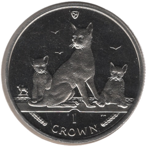 Isle of Man 1 Crown - Elizabeth II Havana Brown Cat