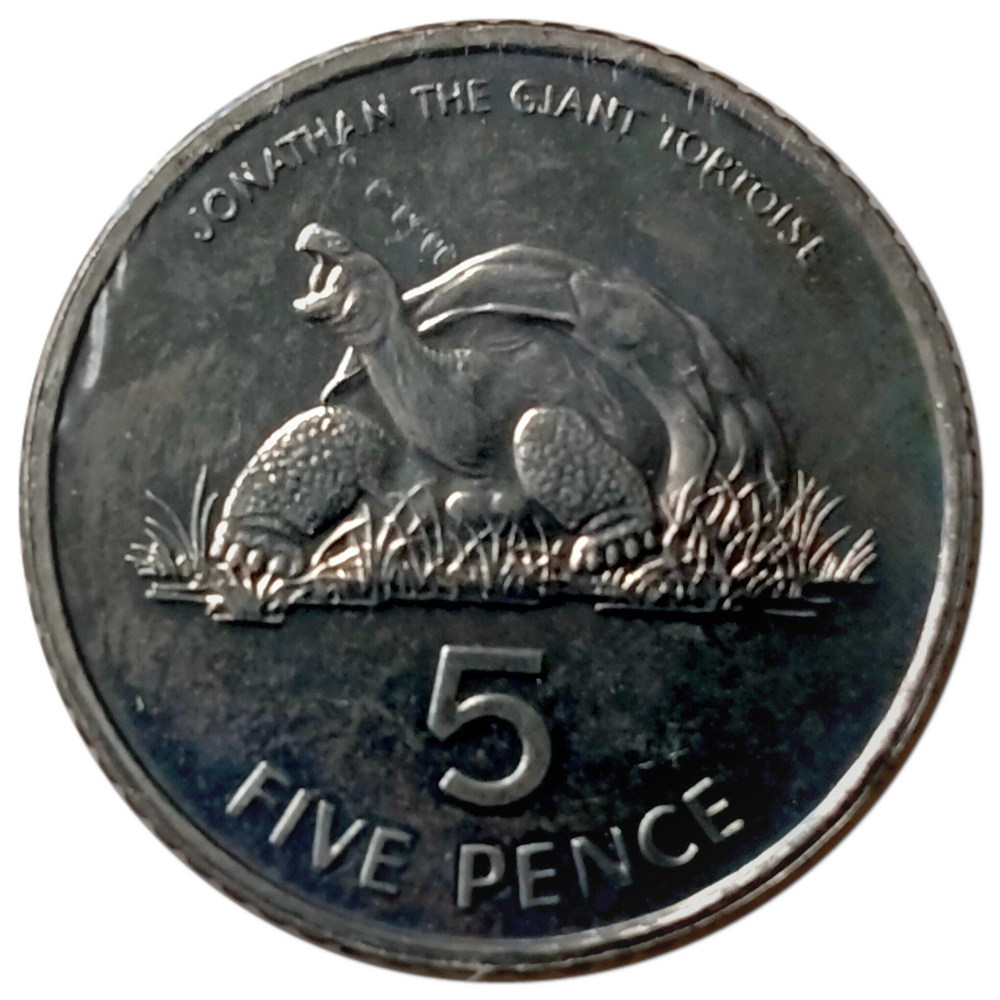 Saint Helena and Ascension 5 Pence - Elizabeth II 3rd portrait; small type reverse