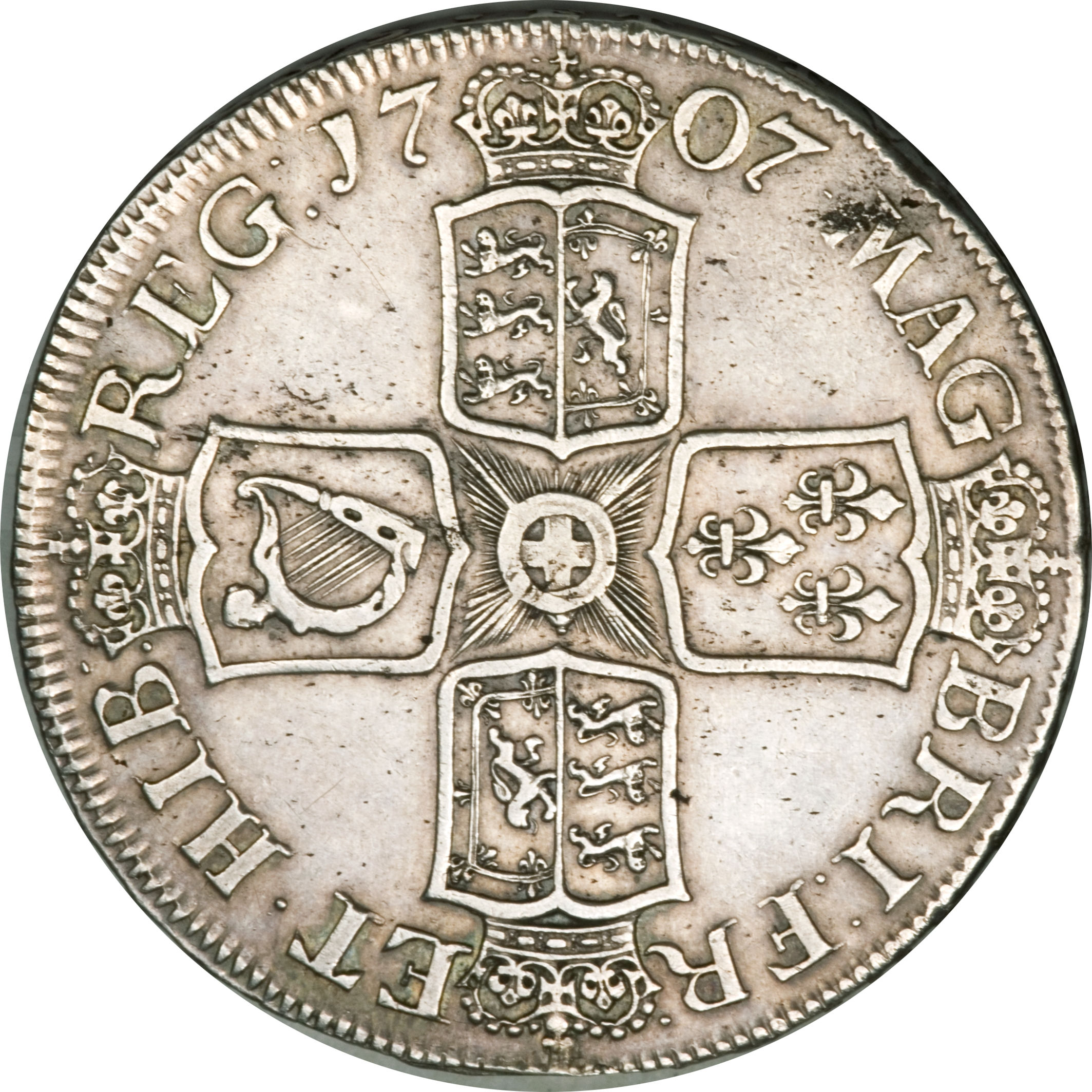 1 Crown - Anne 2nd bust reverse