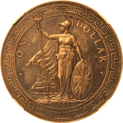 1 Dollar British Trade Dollar; Gold Proof obverse