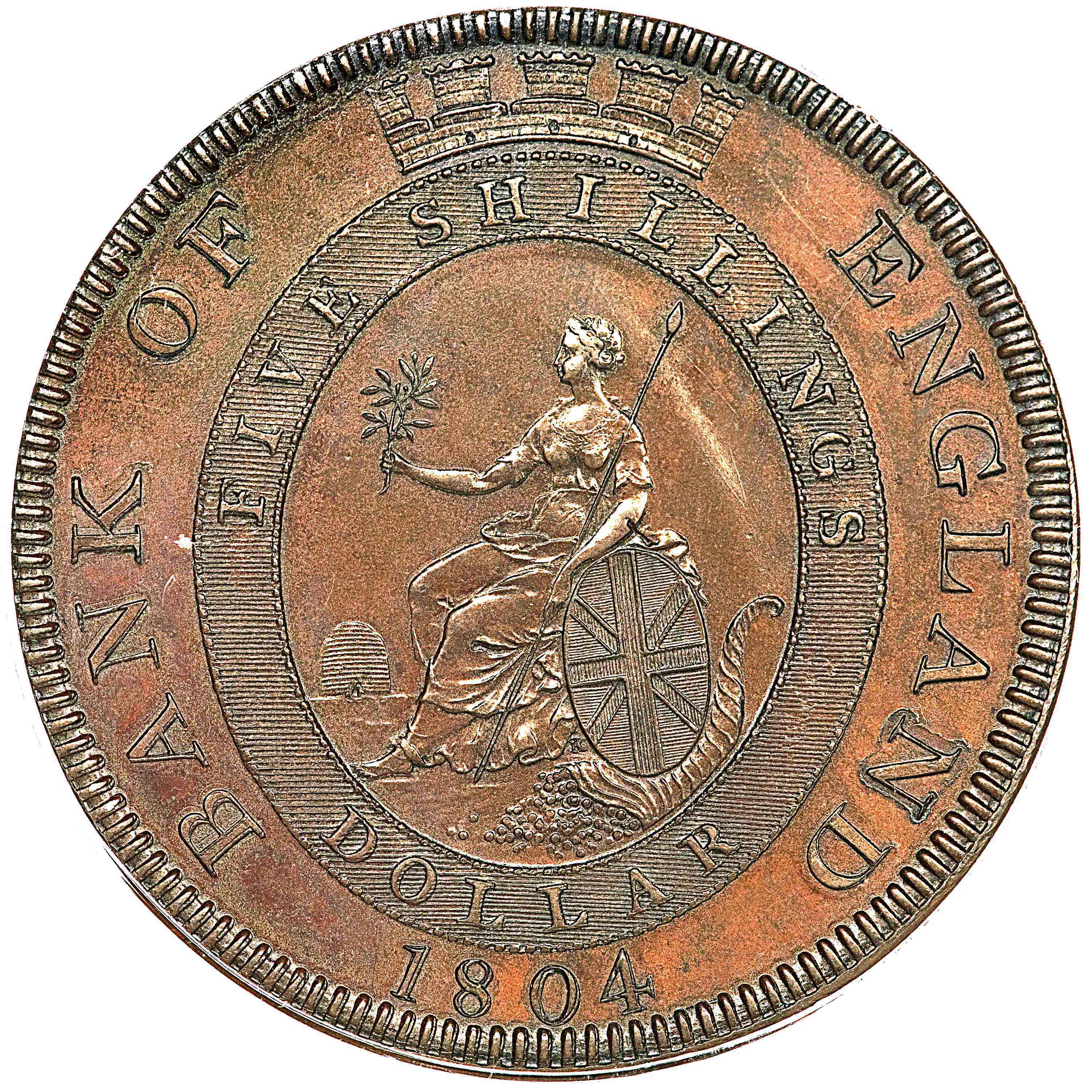 1 Dollar - George III Bank of England Token reverse