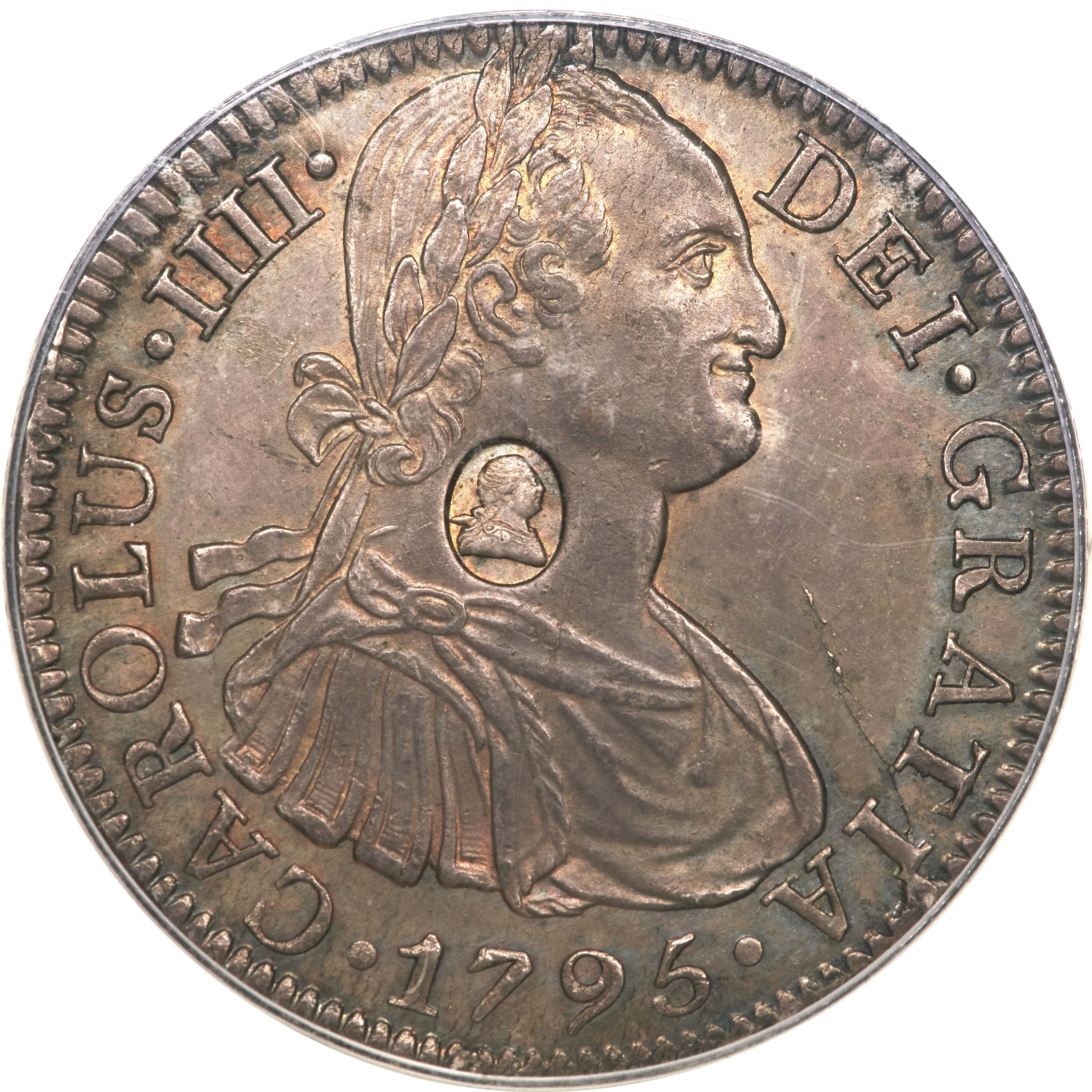 1 Dollar - George III Type I countermark; oval obverse