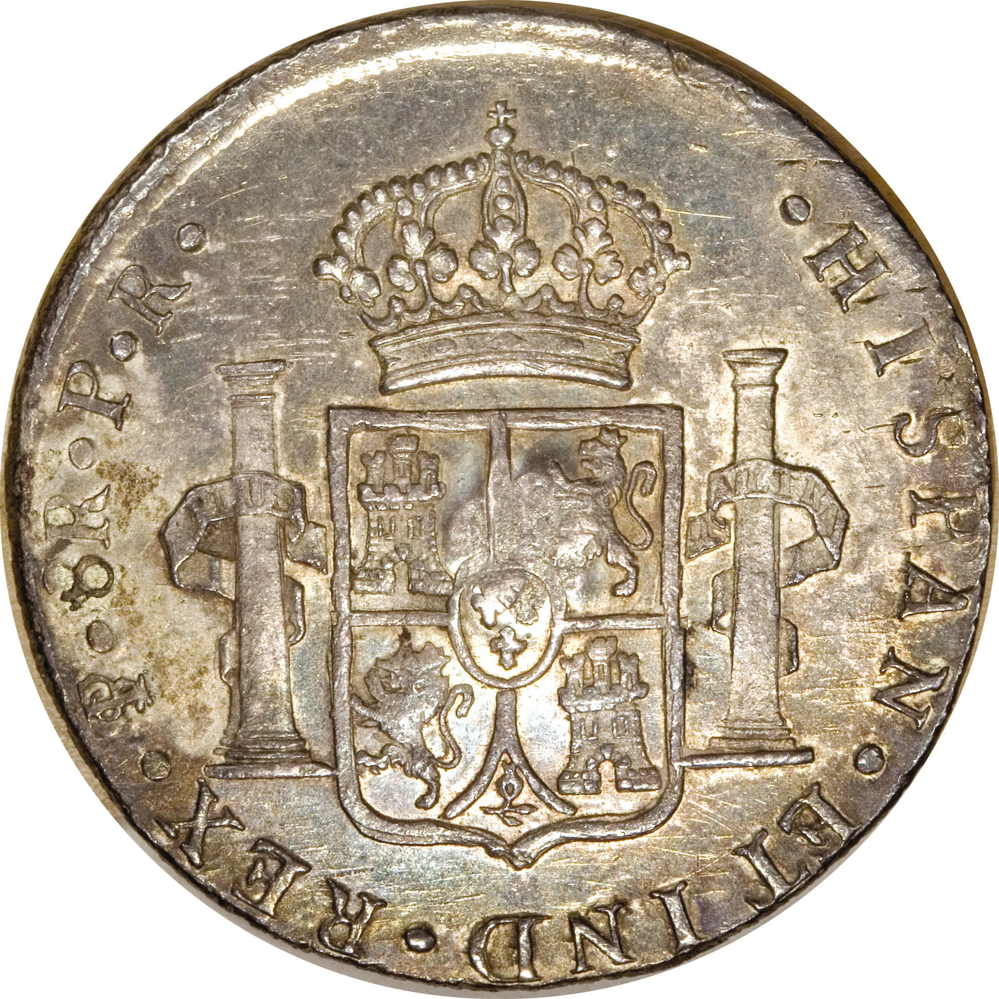 1 Dollar - George III Type I countermark; oval reverse