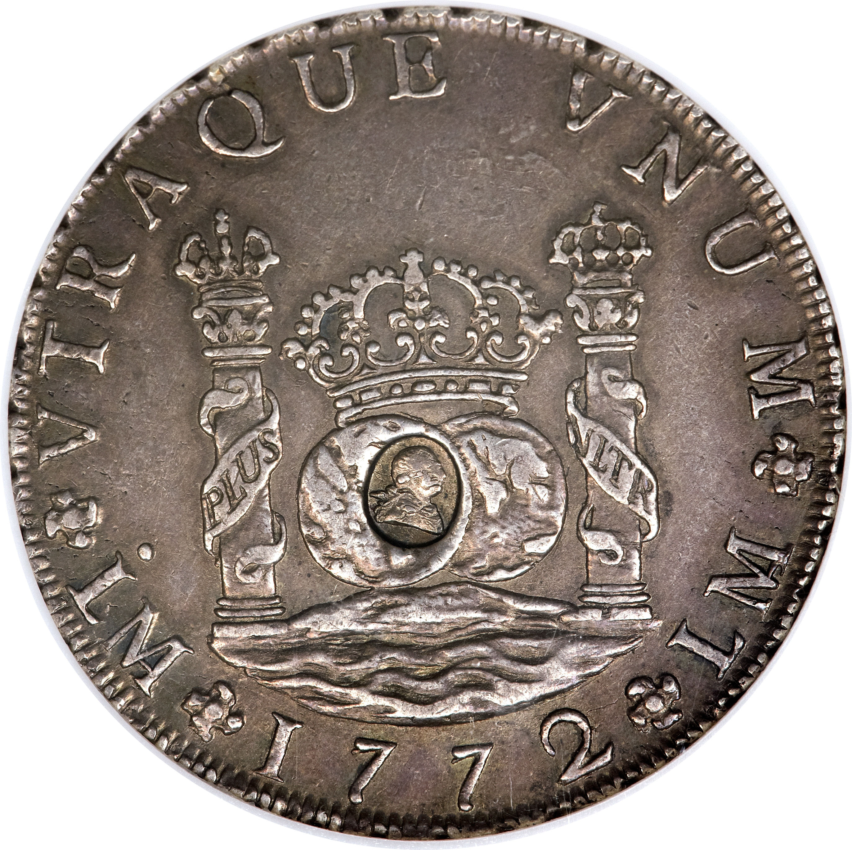 1 Dollar - George III Type I countermark; oval obverse