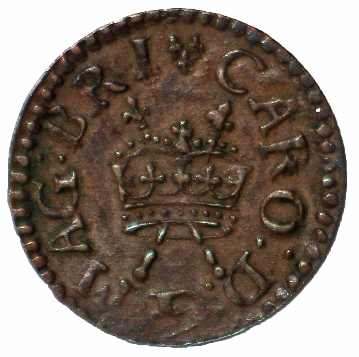 1 Farthing - Charles I Richmond issue; type 2 obverse
