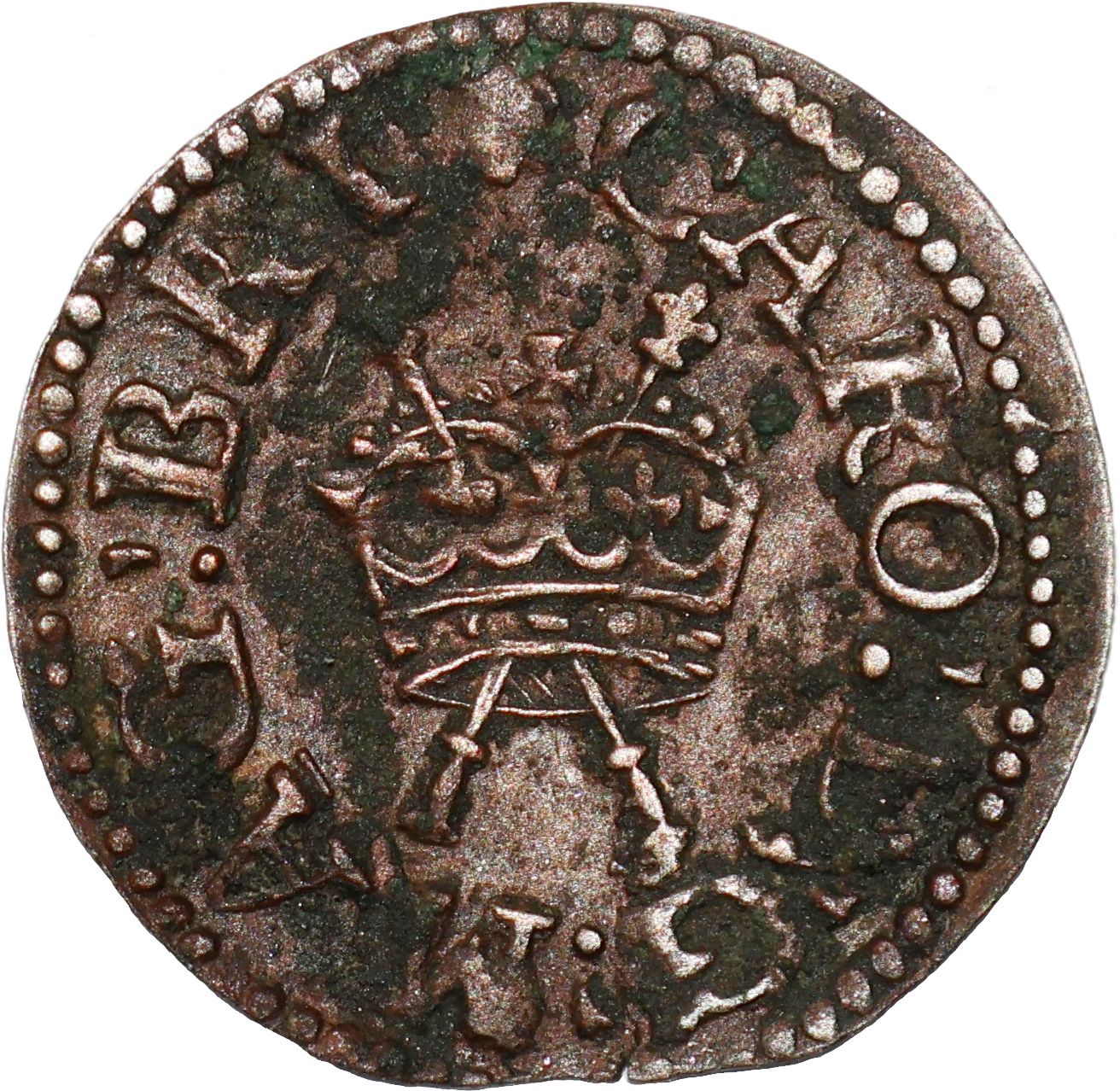 1 Farthing - Charles I Richmond issue; type 5 obverse