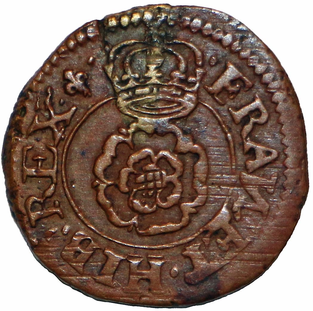 1 Farthing - Charles I Rose issue; mules of types 1 and 2 or 3 reverse