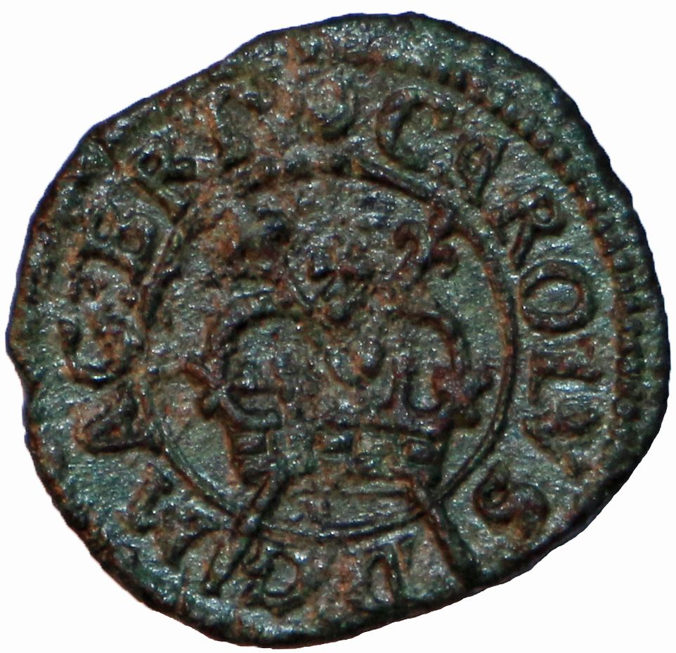 1 Farthing - Charles I Rose issue; mules of types 4a and 4b obverse