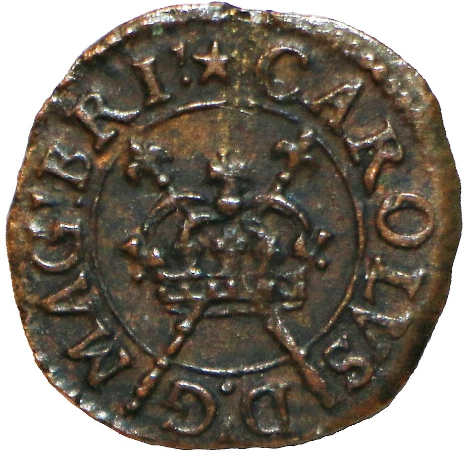 1 Farthing - Charles I Rose issue; type 3 obverse