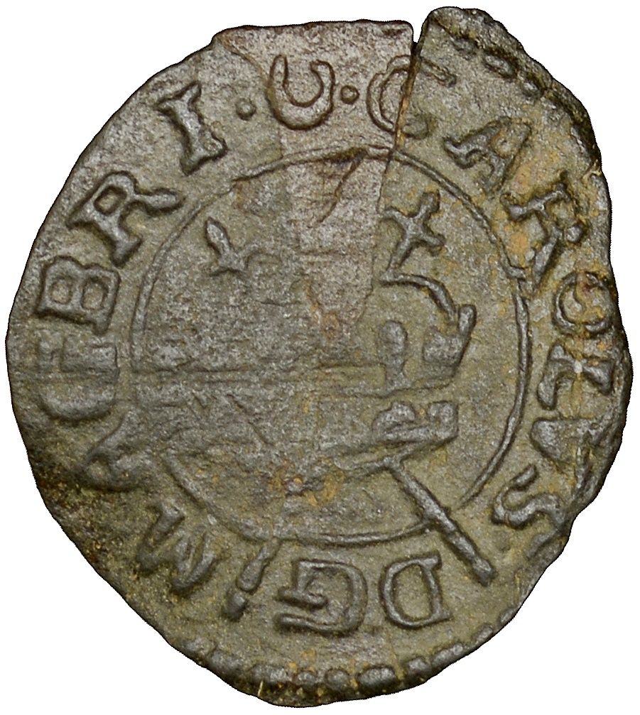 1 Farthing - Charles I Rose issue; type 4a obverse