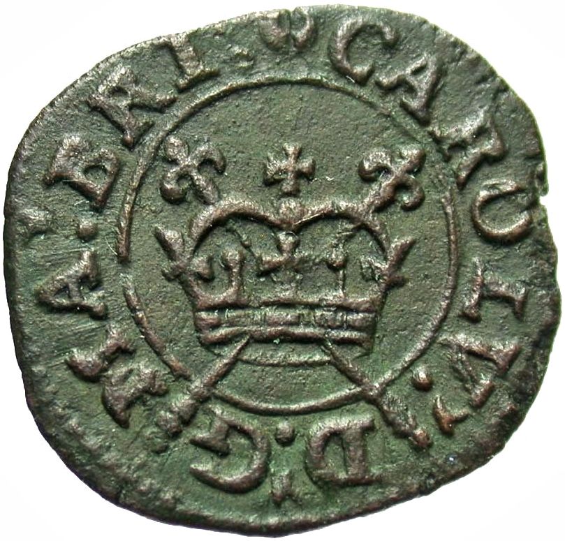 1 Farthing - Charles I Rose issue; type 4b obverse