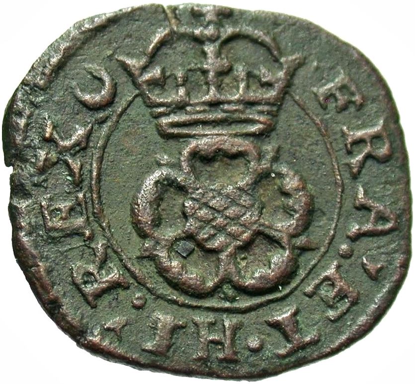 1 Farthing - Charles I Rose issue; type 4b reverse