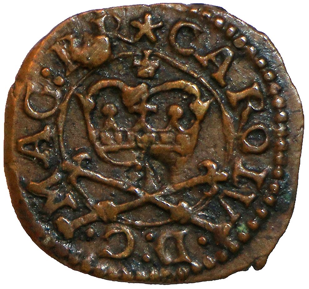 1 Farthing - Charles I Rose issue; type 5 obverse