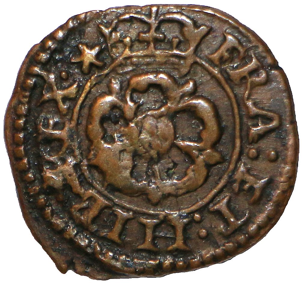 1 Farthing - Charles I Rose issue; type 5 reverse